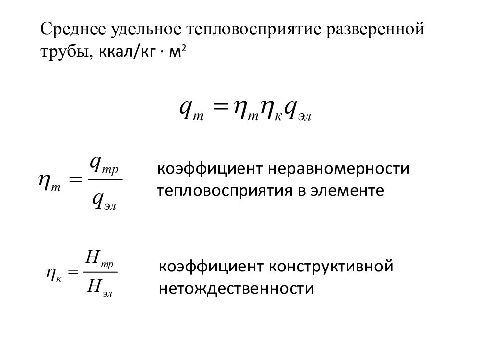 Коэффициенты элементов