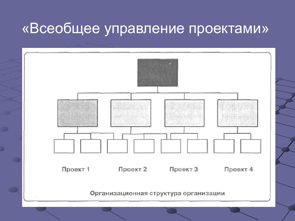 Успешная реализация сложных долговременных проектов маловероятна в рамках организационной структуры