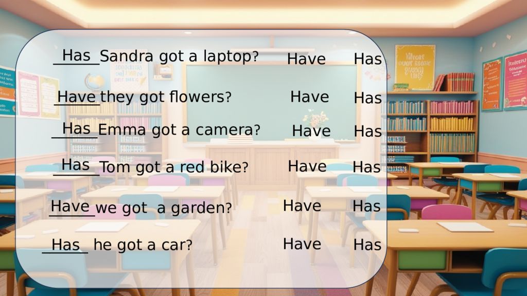 Hello! I am Jenny. I am eight.
Let’s learn have got / has got.
What’s your name Hello! I am Jenny. I am eight. Let’s learn have got / has got. What’s your name