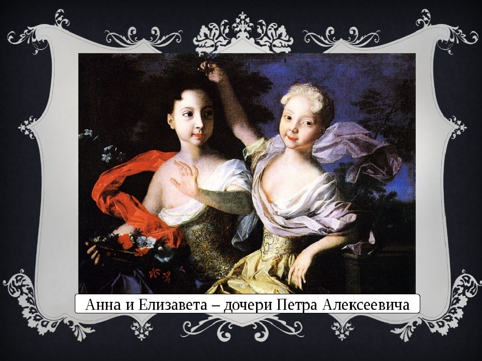 Старшая дочь петра 1. Портреты дочерей Петра i – Анны и Елизаветы (1717 Каравак.