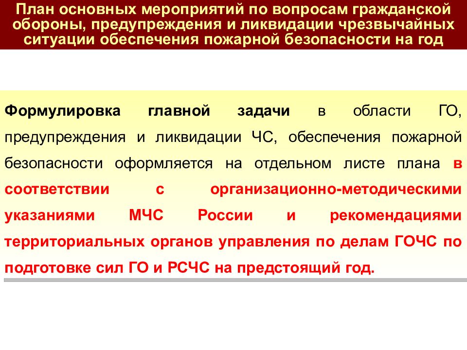 С кем согласовывается план основных мероприятий по го и чс организации