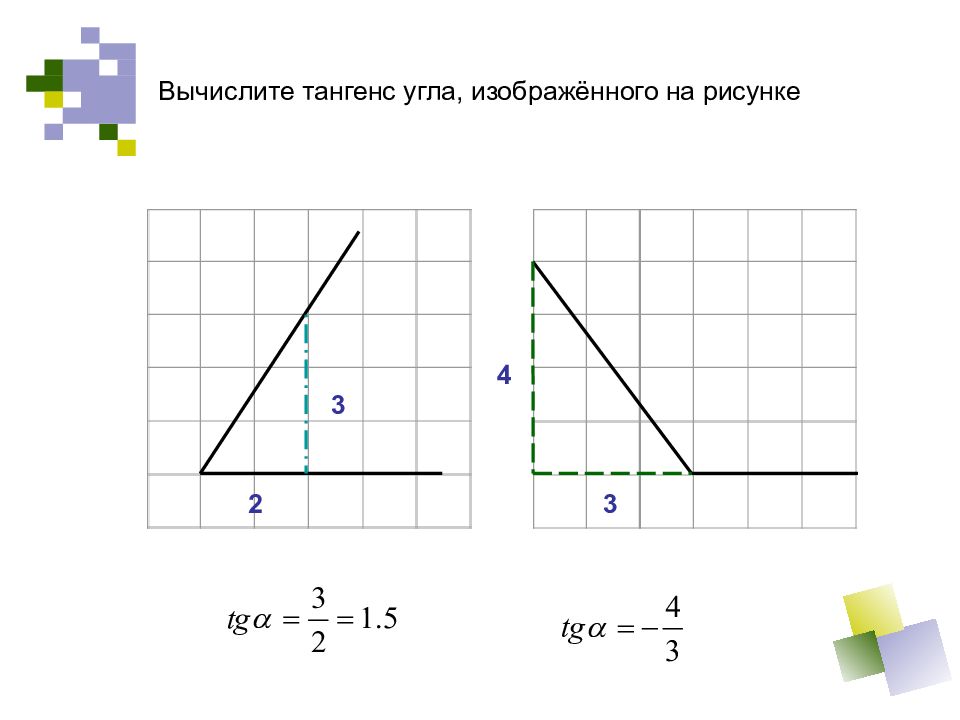 Тангенс по клеткам найдите тангенс угла с треугольника авс изображенного на рисунке