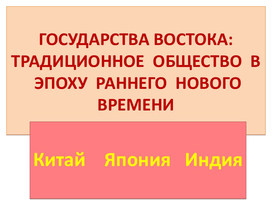 Презентация государства востока