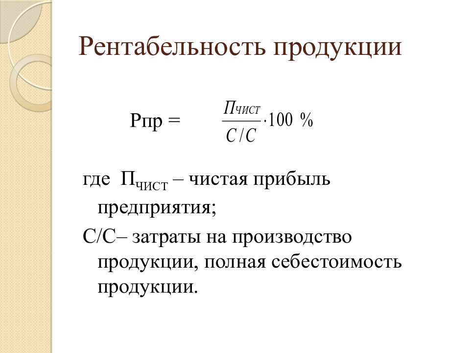 Доходность предприятия презентация