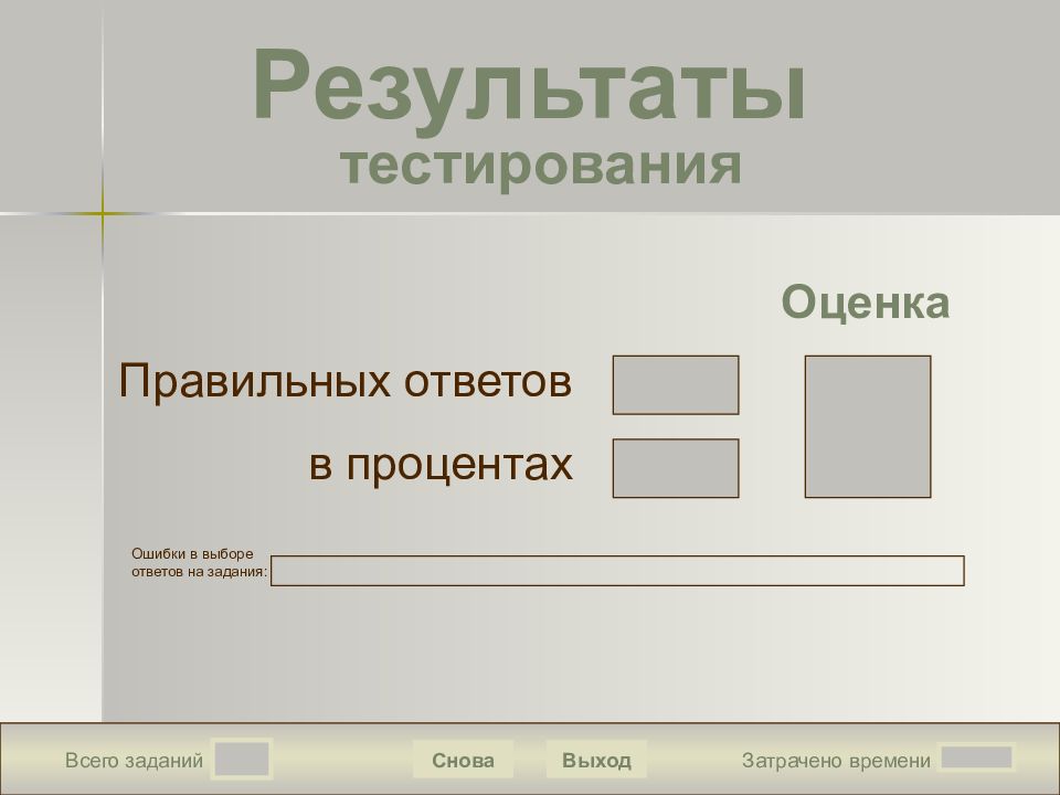 Тест в презентации powerpoint с выбором ответа шаблон