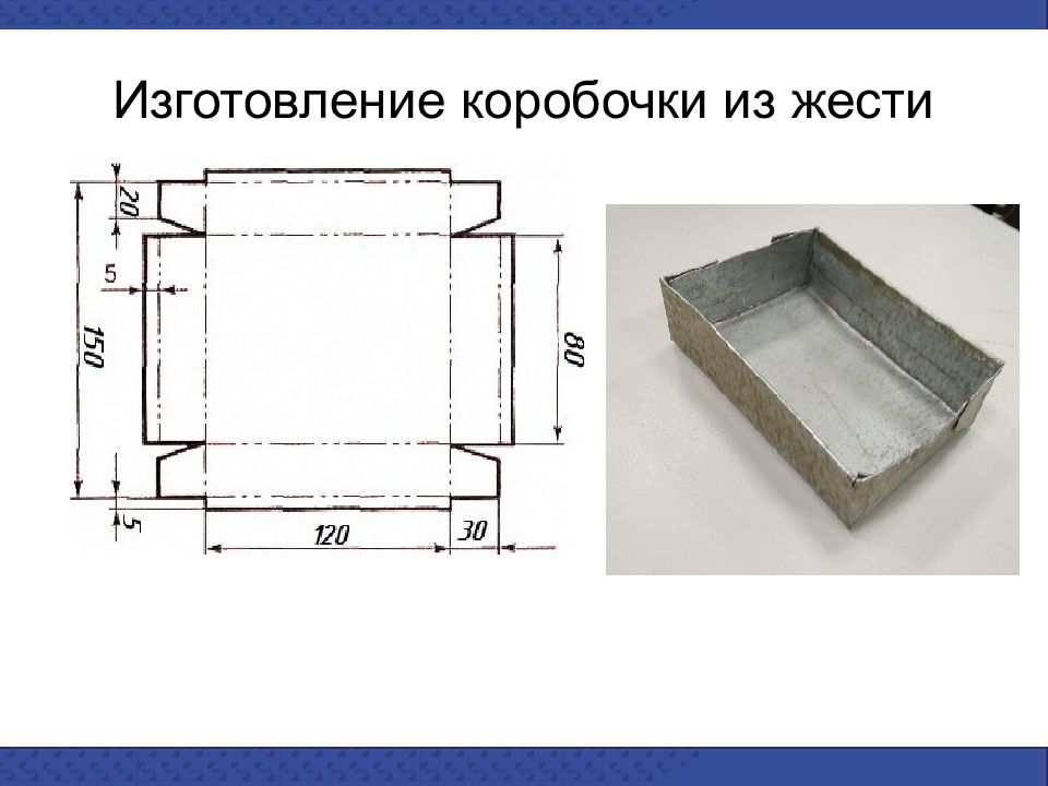 Развертка совка из жести чертеж