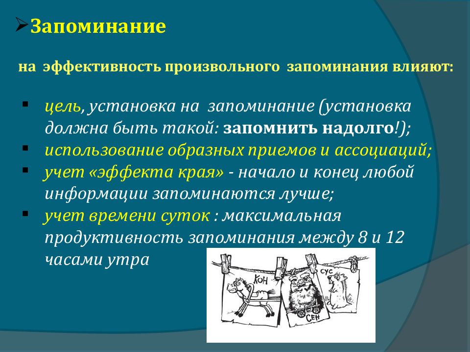 Продуктивность запоминания. Эффективность запоминания. На эффективность произвольного запоминания влияют. Условия эффективности произвольного запоминания. Условия влияющие на запоминание.