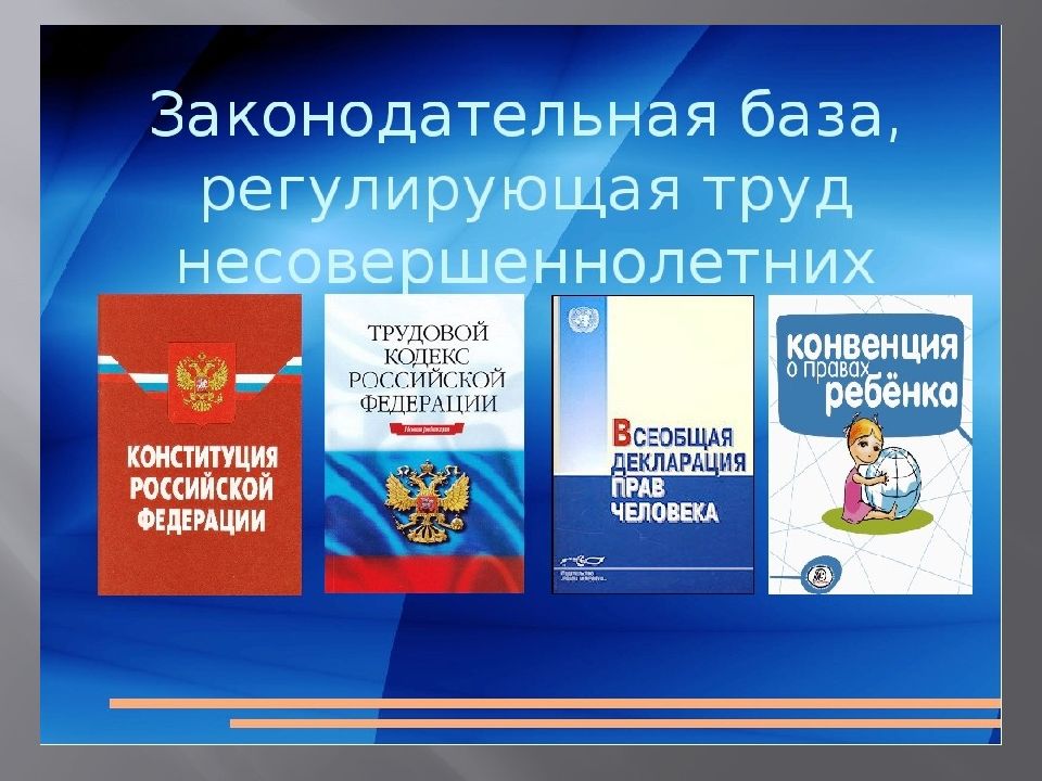 Правовое регулирование трудовой деятельности несовершеннолетних презентация