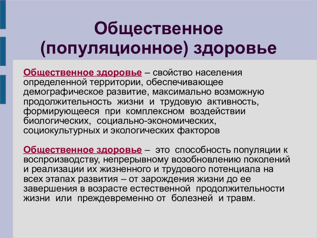 Общественное здоровье презентация