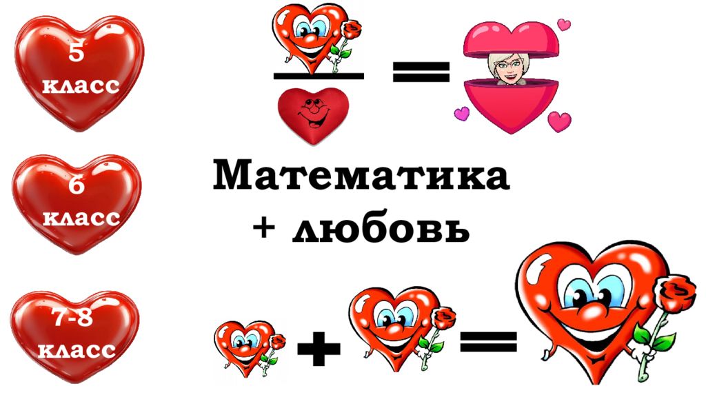 5 класс 6 класс 7-8 класс Математика + любовь