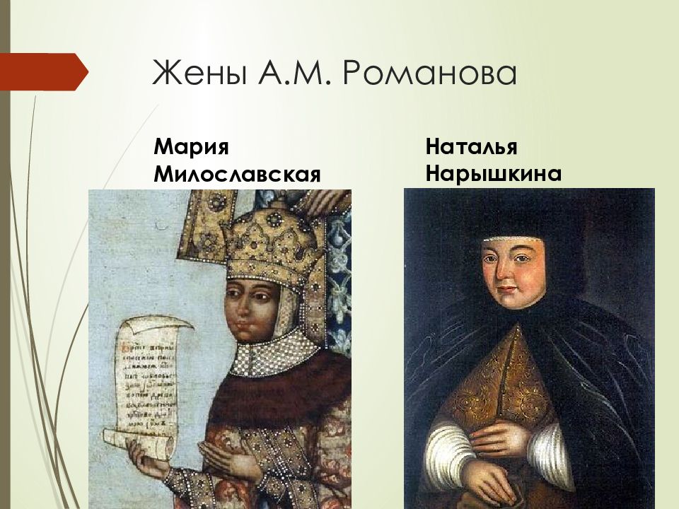 Милославская жена алексея