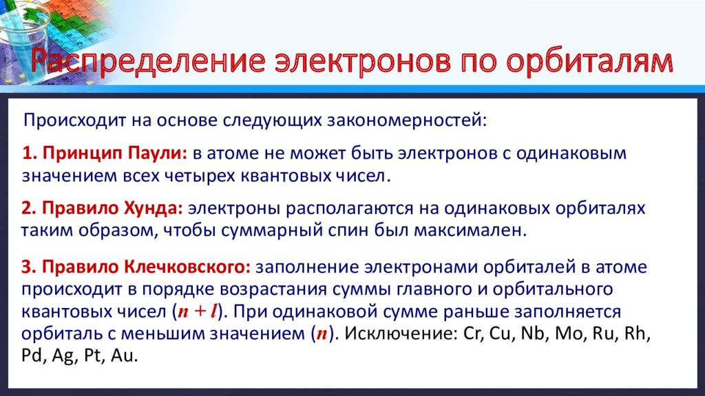 Распределение электронов по энергетическим уровням презентация