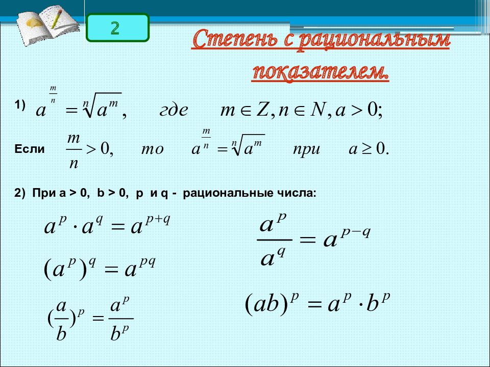 Презентация степень с рациональным показателем 10 класс алимов