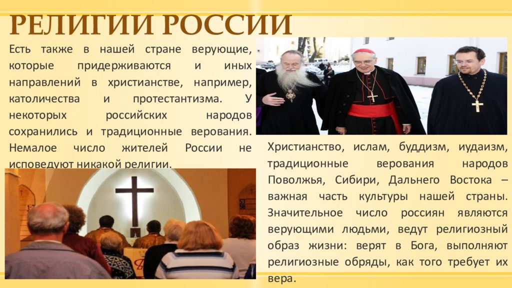 Какие религии традиционно исповедуются в россии