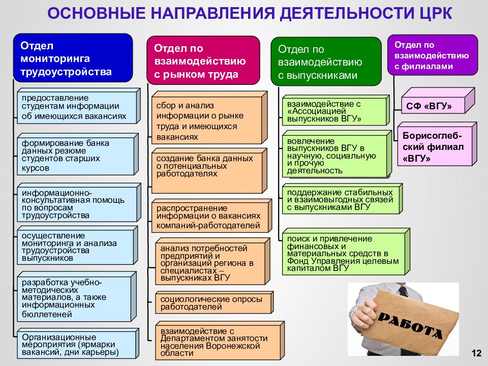 Мероприятия направления работ. Задачи трудоустройства выпускников. Мероприятии по трудоустройству студентов.