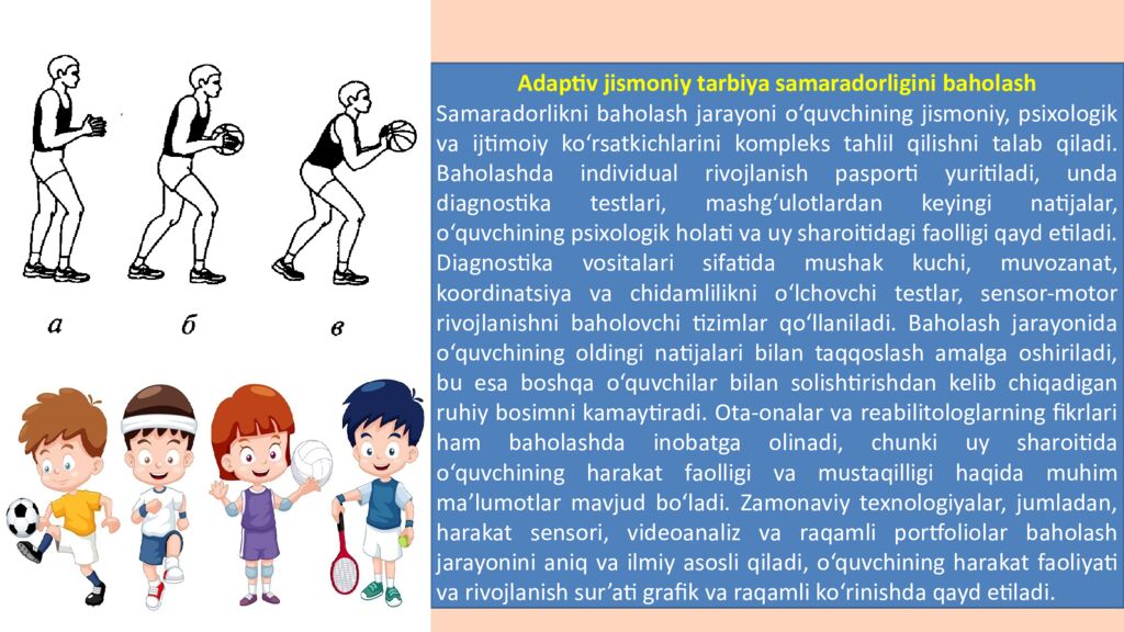 Mavzu:Adaptiv jismoniy tarbiya bo'yicha o'rgatish usullari