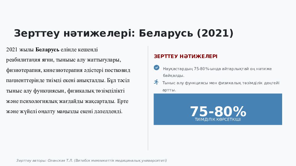 Post-COVID синдром: клиникалық көрінісі, диагностикасы және мейіргерлік