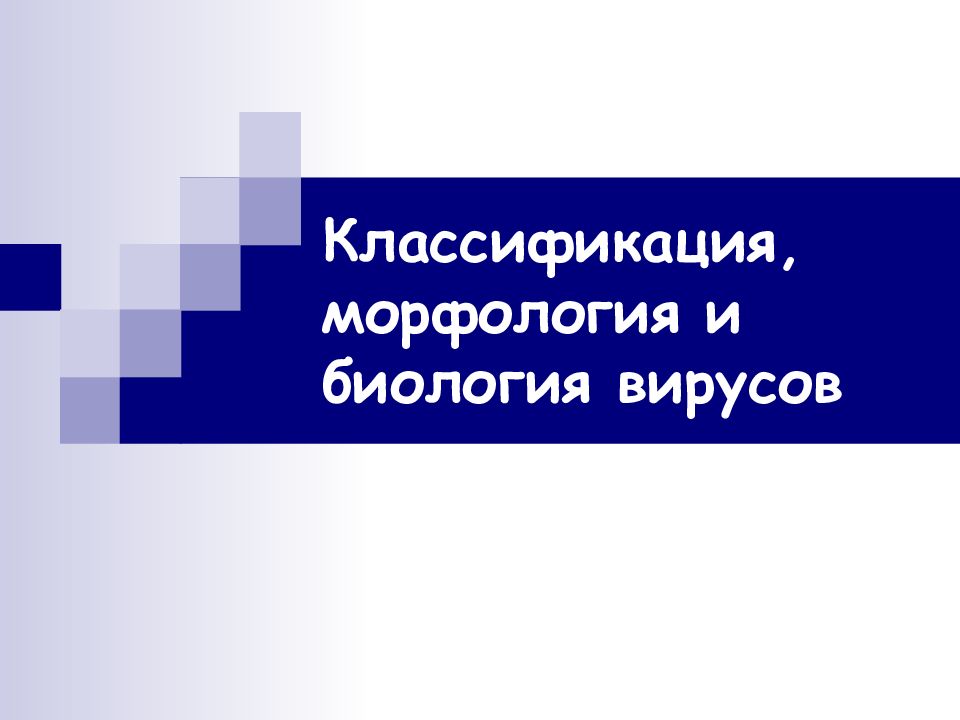 Классификация, морфология и биология вирусов
