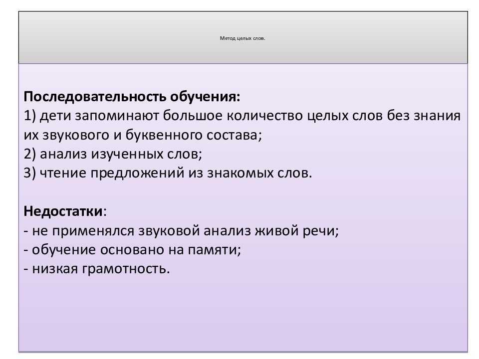 Звуковой аналитико синтетический метод обучения грамоте презентация