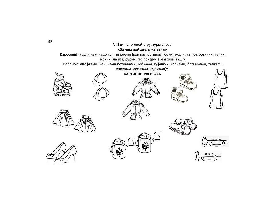 Слоговая структура слова игры и упражнения картинки