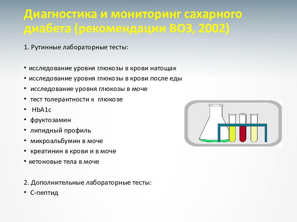 Лабораторная диагностика сахарного диабета презентация