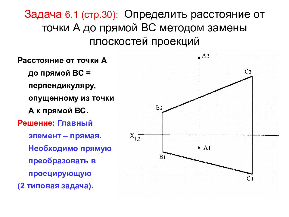 Расстояние от точки до плоскости проекция. Определить расстояние от точки до прямой. Определение расстояния от точки до прямой. Определить расстояние от точки до прямой методом замены плоскостей. Определить расстояние от точки а до прямой вс.