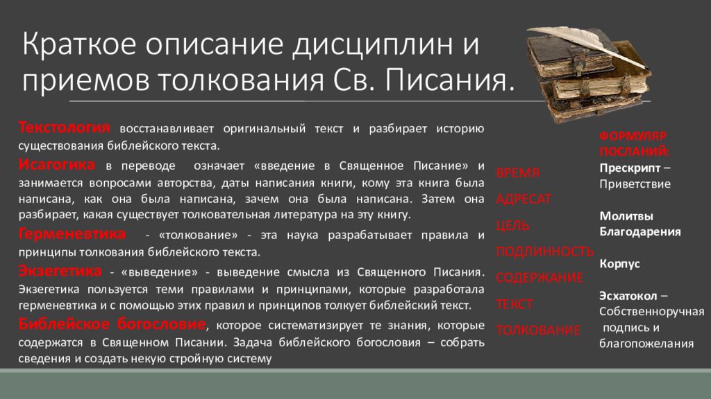 Описание и толкование. Толкование Священного Писания. Принципы Библии. Виды толкования Священного Писания. Способы толкования Священного Писания.