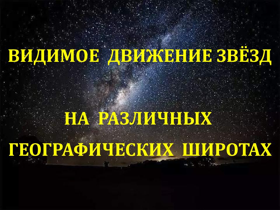 Видимое движение звезд на различных географических широтах презентация 11 класс