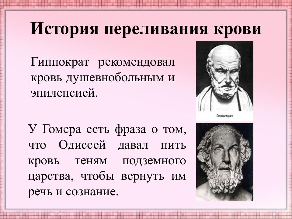 Презентация на тему история переливания крови