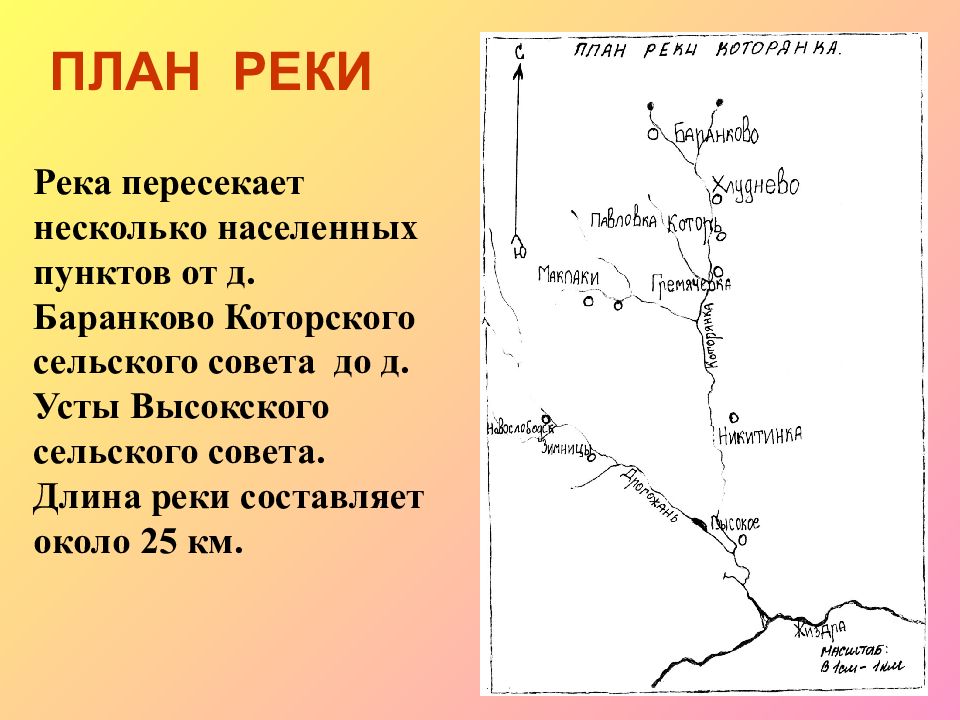 Опишите реку ближайшую к вашему населенному пункту по плану