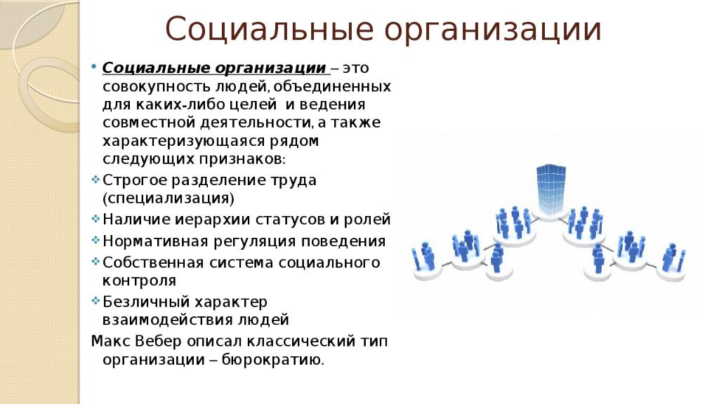 Базовые социальные. Виды социальных организаций. Социальная организация общества. Социальная организация это в обществознании. Презентация по обществу социальный институт.