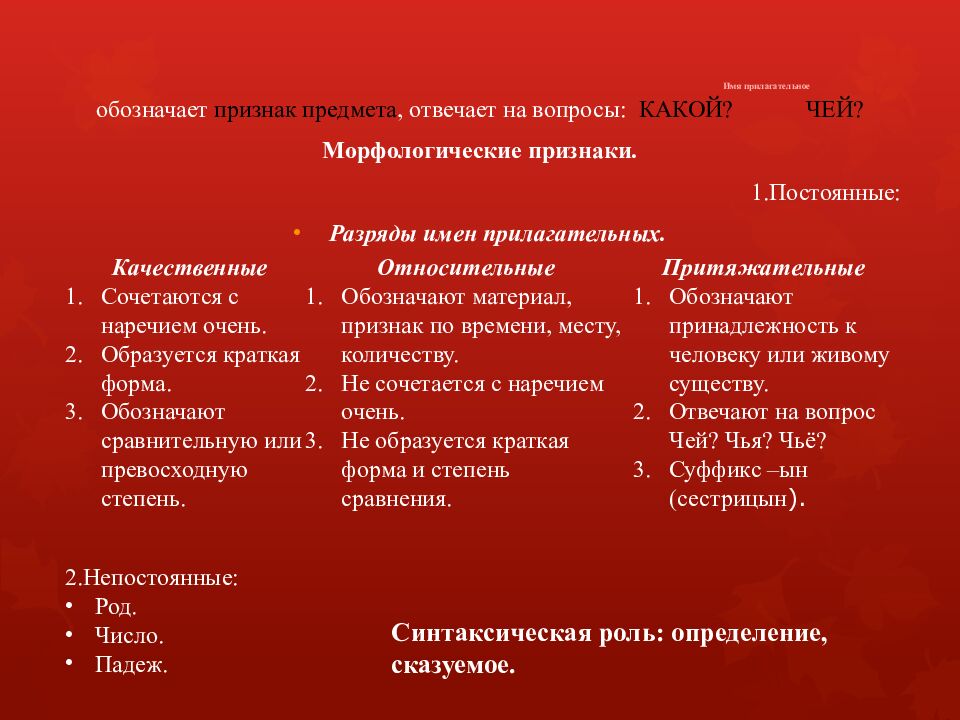 Имя прилагательное