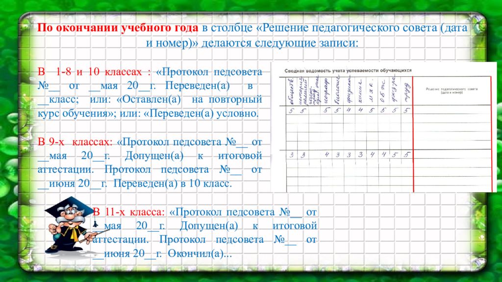 Рекомендации по ведению. Дневник ру ведение классных журналов. Запись в журнал для презентации. Наполняемость оценок в классном журнале. Запись в классном журнале по окончании учебного года.