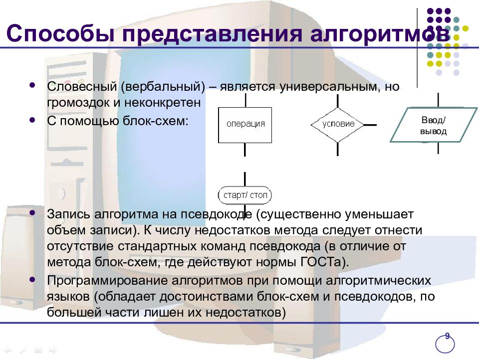 Представления алгоритмов