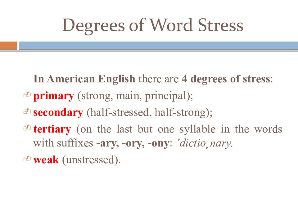 Презентация word stress