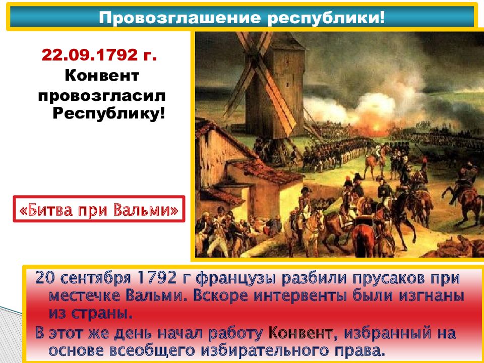 Начало работы конвента провозглашение франции республикой. Провозглашение Республики во Франции 1792. Провозглашение Республики. Провозглашение первой Республики во Франции. Сентябрь 1792 год во Франции.