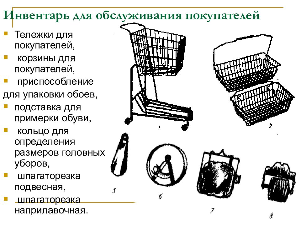 Презентация торговый инвентарь