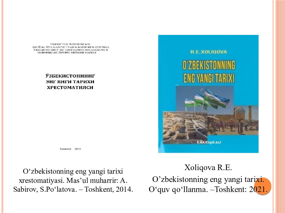 1-MAVZU.
KIRISH. O‘ZBEKISTONNING ENG YANGI TARIXI O‘QUV FANINING PREDMETI, 1-MAVZU. KIRISH. O‘ZBEKISTONNING ENG YANGI TARIXI O‘QUV FANINING PREDMETI,