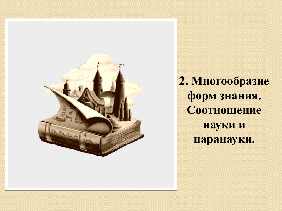 1 многообразие форм знаний. 1 многообразие форм знаний