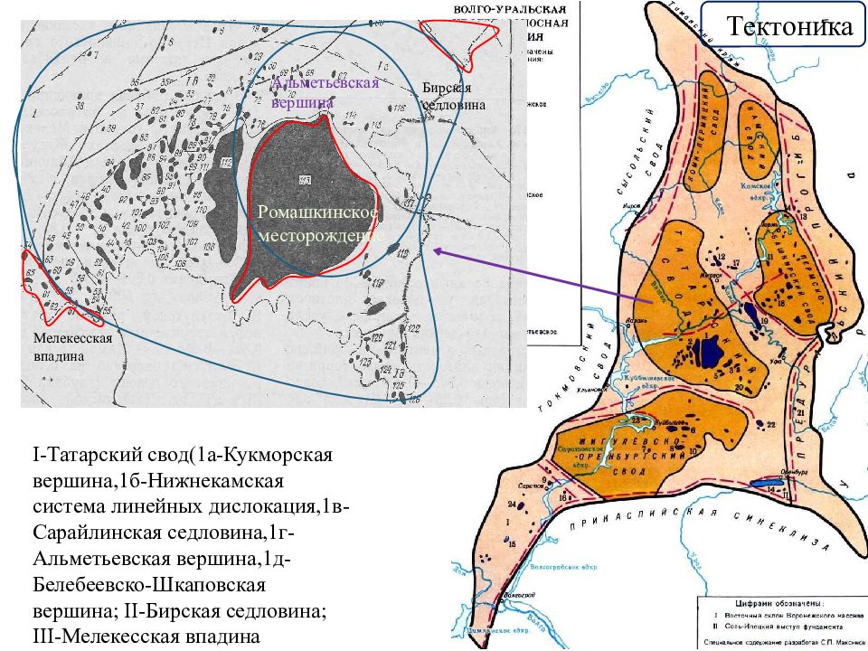 Карта ромашкинского месторождения