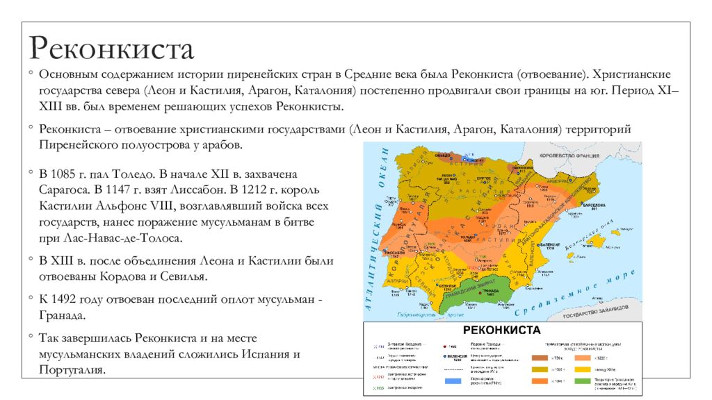 Образование государства на пиренейском полуострове. Реконкиста на Пиренейском полуострове карта. Реконкиста на Пиренейском полуострове. Завершение Реконкисты на Пиренейском полуострове. Испания после Реконкисты.