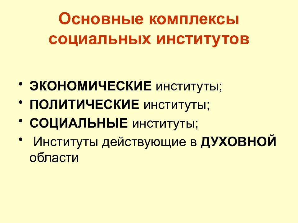 Социальный комплекс. Комплексы соц институтов. Основные комплексы социальных институтов. Основные комплексы экономических институтов. Экономические институты картинки.