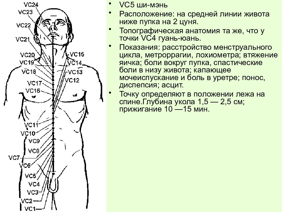 Какая 6 точка. Точка vc4 Гуань-юань. Vc6 точка акупунктуры. Цигун точка Ци Хай. Меридиан переднесрединный точка VC.3.