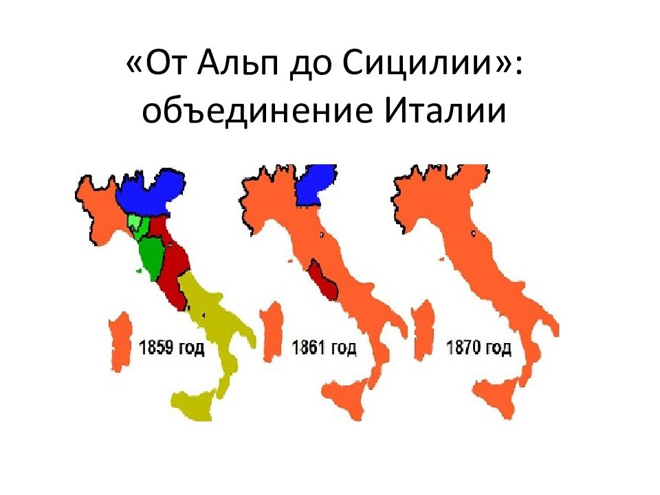 От италии до сицилии объединение италии