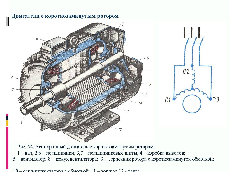 Однофазный асинхронный двигатель презентация