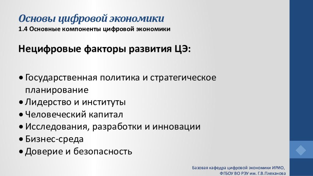 Основы цифровой экономики презентация