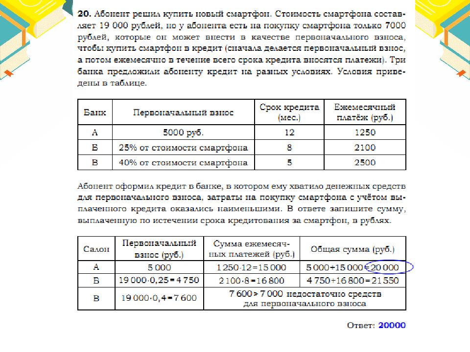 Математическая грамотность торт