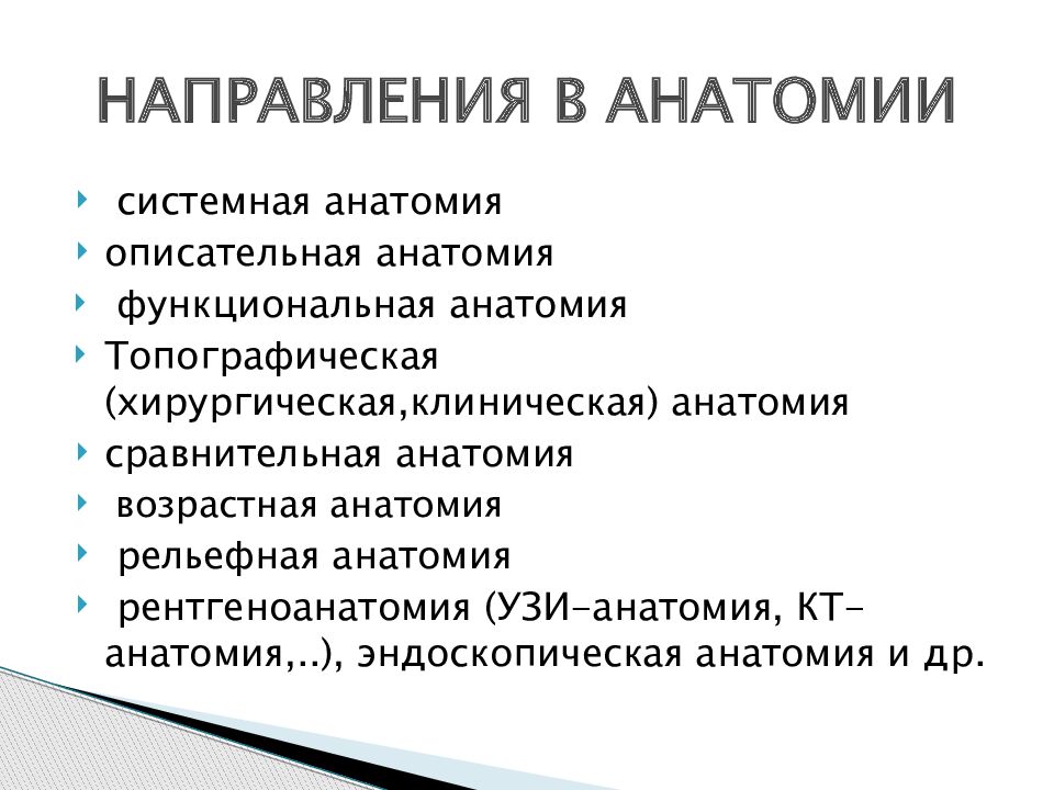 Введение в анатомию