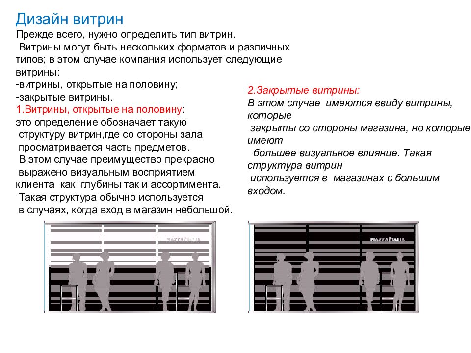 Презентация одежды в магазине