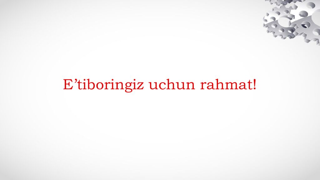 E’tiboringiz uchun rahmat!